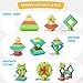 40Pcs Montessori Toys for Ages 3 4 5 6 Toddlers Kids Baby,Pyramid Stacking Building Toys,3D Preschool Learning Blocks for Kids,STEM Sensory Toy Gifts for 3-5 Year Old Boy Girl,Plastic Storage Bag Set