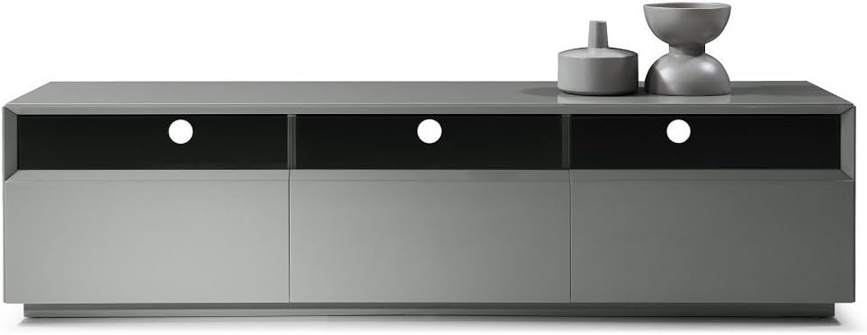 J and M Furniture TV023 Grey Gloss TV Stand