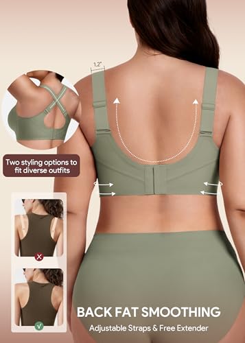 Image of HBselect Jelly Bras for Women No Underwire Plus Size Wireless Seamless Bras