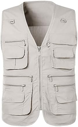 Gilet Uomo Softshell Leggero, Multitasca, Senza Maniche, Tinta Unita, Ideale Per Lavoro E Attività Outdoor - 2