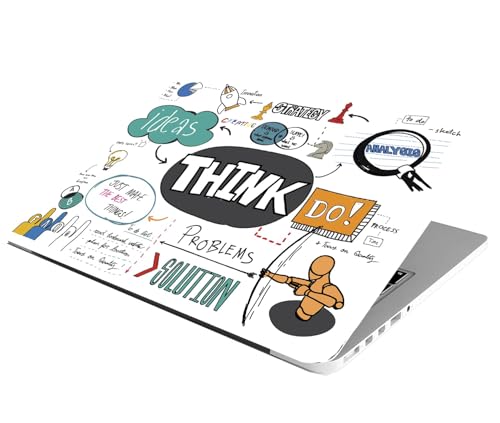 Full Laptop Skin Stickers HD Quality Sticker for Laptops Upto 15.6" (Dustproof|Waterproof|Scratchproof|Reusable) - BE TDO FL