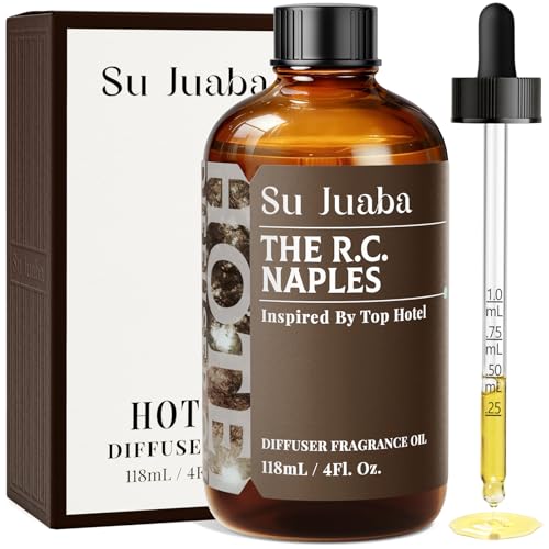 SU JUABA Naples Hotel Diffuser Oil - Inspired by the Ritz Carlton Luxury Beachfront Resort - Geranium Ocean Freesia, Fragrance Oil for Scent Diffuser & Crafting, 4Fl Oz