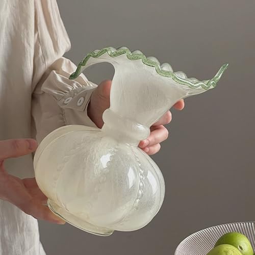 Vase en verre vert de qualité supérieure au design vintage - 6