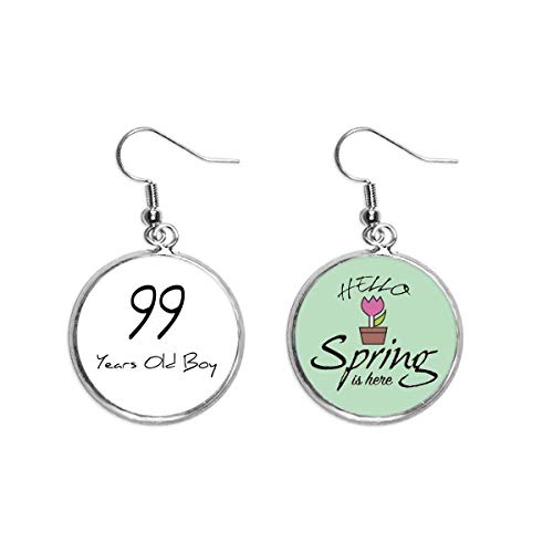Pendientes de primavera como regalo de longevidad para homenajes de 99 años