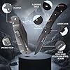 Elk Ridge - Outdoors Spring Assisted Folding Knife - 3.75-in Black Stainless Steel Blade, 4.75-in Closed, Black Wood Handle, Pocket Clip, Hunting, Camping, Survival, EDC - ER-A009BK #2