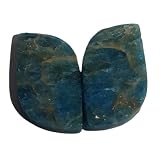 29 carati (1 paio) di apatite naturale blu neon 26 x 13 x 4,5 mm fantasia cabochon sfuso gemma | PAIR-1394, 26x13x4.5mm, Apatite blu fluo, altre gemme
