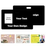UBJVA Custom Badge Personalized Name Badges with Photo Logo Custom ID Card for Office Worker Doctor Nurse Student