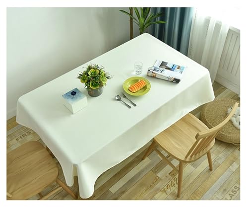 Nappe mariage champetre rectangle 100 x 140 cm blanche pour table de fête extérieure