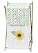 Sweet Jojo Designs Baby Kid Clothes Laundry Hamper, Farmhouse Watercolor Flower, Yellow/Green and White Sunflower Boho Floral