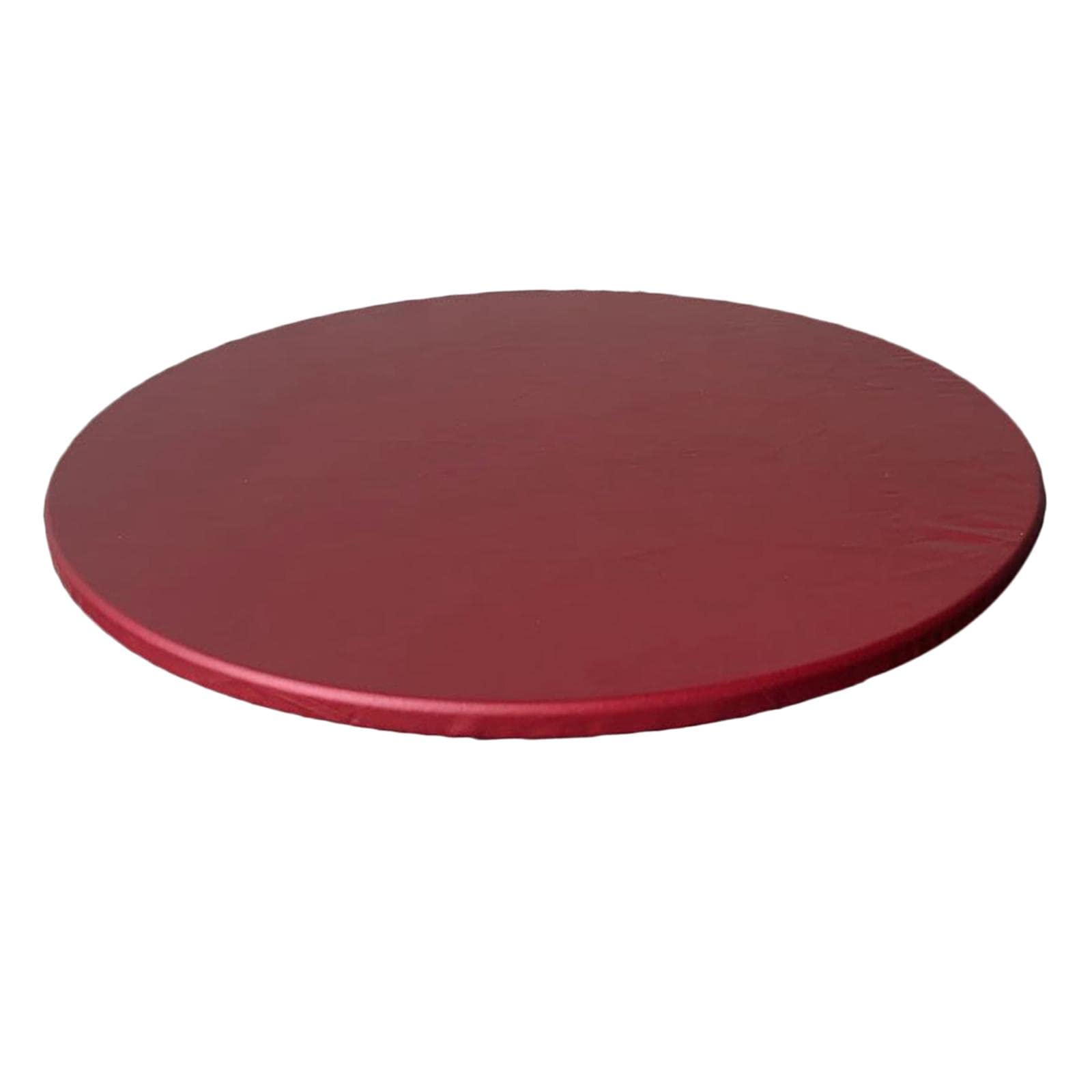 anti-slip round table cover cloth waterproof tablecover protector wine red