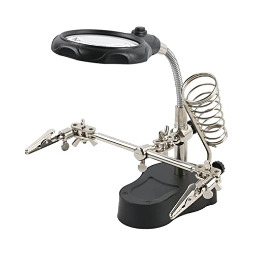 顕微鏡観察 導いた溶接虫ガラス補助クリップ拡大鏡はんだ付け修理ツール