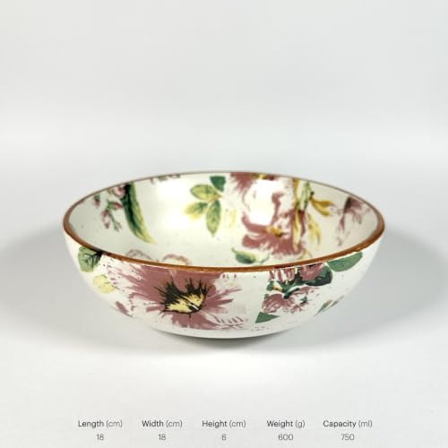 Image of SNS Pushpanjali Ceramic Serving Bowl Set of 2 | Salad, Curry & Snack Bowls
