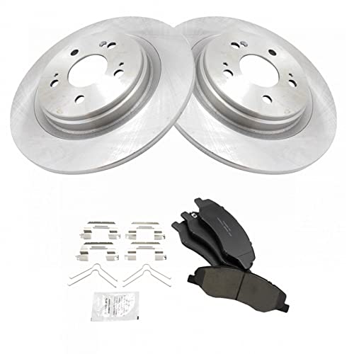 Image of TRQ Rear Ceramic Brake Pad and Rotor Set
