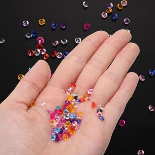 Diamantes de acrílico negros para rellenar jarrones y decorar centros de mesa vivos 5