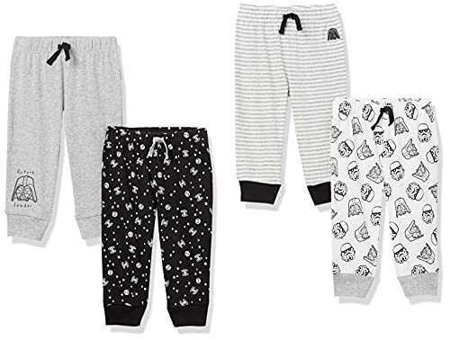 Image of Amazon Essentials Disney | Marvel | Star Wars Baby Boys' Pants, Pack of 4