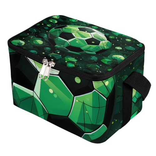 GzLeyigou Lunch Bags for Women Men 9 Cans,Soccer Hot & Cold Food Delivery Bag Insulated Grocery Bag Insulated Lunch Box Cooler Bag for Office Work Picnic Beach