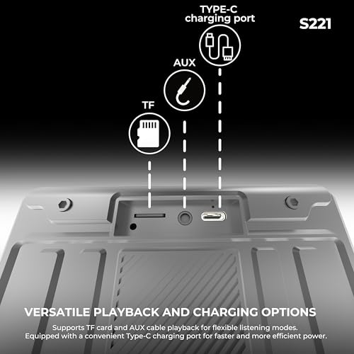 Image of Lenyes S221, Wireless Bluetooth Portable Speaker, 360 Degree Sound, 10W Output, 3 Hours Playtime, Bluetooth v5.0, Aux /TF Card /USB Input, TWS Function, Type-C Charging Port, with Carrying Hook (Green)