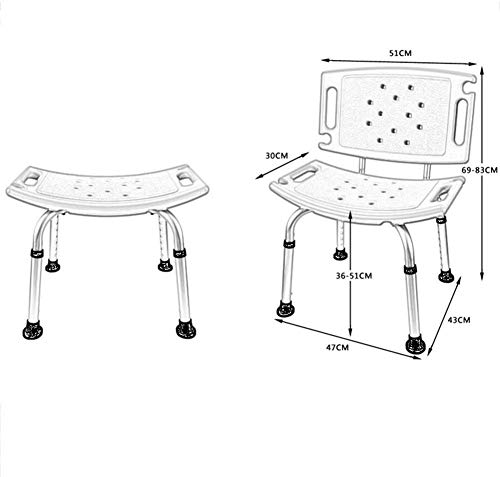 Taburete de ducha regulable Home Essentials de aluminio con asiento acolchado 2