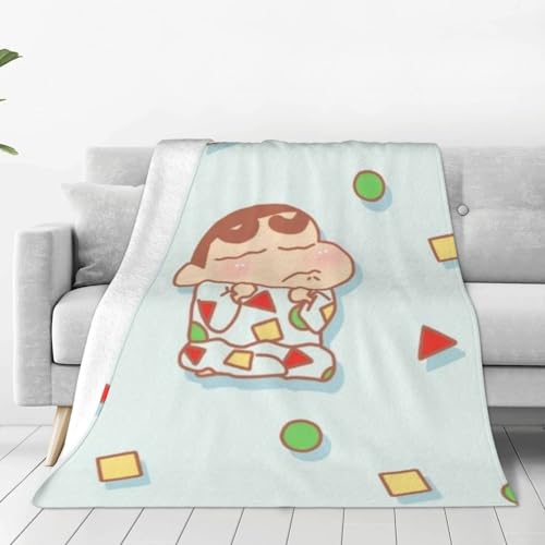 クレヨンしんちゃん ブランケットフランネル ふわふわ おしゃれ あったかい 柔らかく肌触り 速乾 洗える プレゼント 60"x50"