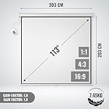 Jago® Motorleinwand – Mit Fernbedienung, 1:1, 4:3, 16:9, HDTV, 8K, 4K, Höhenverstellbar, Großenwahl – Beamerleinwand mit Motor - 2