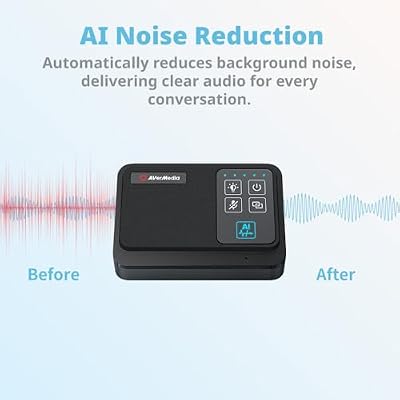 AVerMedia Wireless Conference Speakerphone 360 Voice Pickup, Noise Reduction, Mute Button, Conference Speaker for 10 People, Compatible with Laptop, PC, PTZ Cam