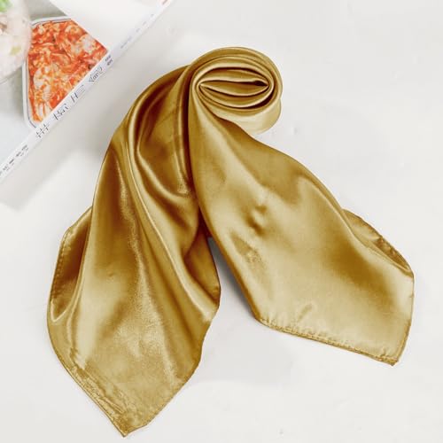 Women Satin Scarf - Vintage 23" Square Neck Scarf for Halloween & Daily Wear2