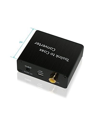 Xtrempro Toslink Optical To Coax Coaxial Digital Audio Converter, Support Dolby Digital & Dts 5.1, Sampling Rates 44.1 Khz, 48Khz, 96 Khz, 192Khz - Black (65040) #TOP1