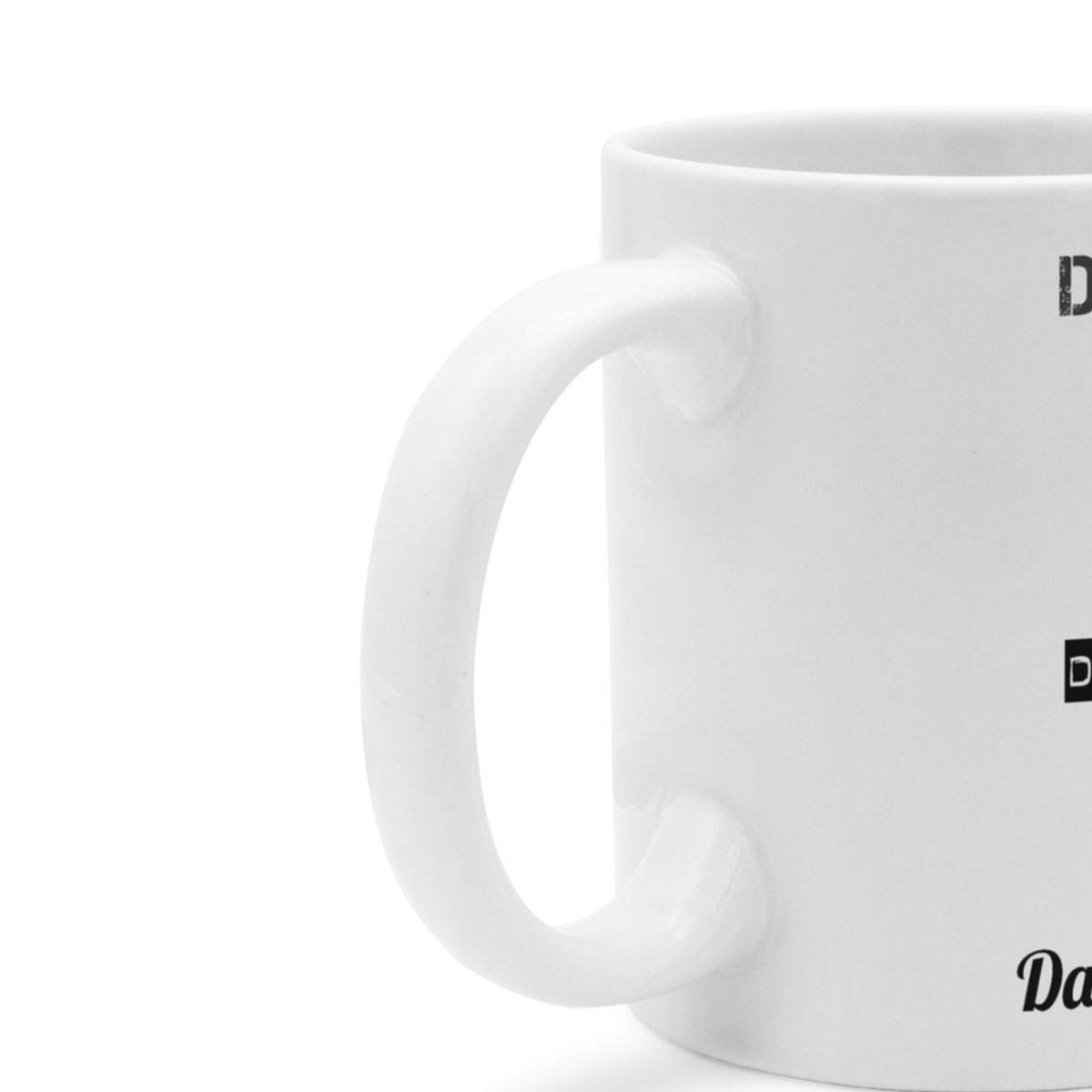 Personalisiert Tasse Mit Namen Daniel – Kaffeebecher Mit Positiven Eigenschaften, Blau-weiß, 325 Ml, Spülmaschinengeeignet