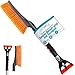Snow Moover 24" Snow Brush with Ice Scraper 1 Pack - Comfortable Foam Grip - Detachable Scraper - No Scratch - Soft Bristle Head - Durable Aluminum Body - Car or SUV Window & Windshield Tool - Vehicle