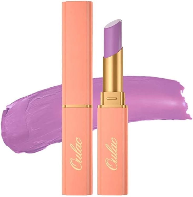 Oulac Makeup Moisture Shine Lipstick, It'S Ok, Purple, Sheer, Glossy, Long Lasting, Highly Pigmented, Creamy Formula