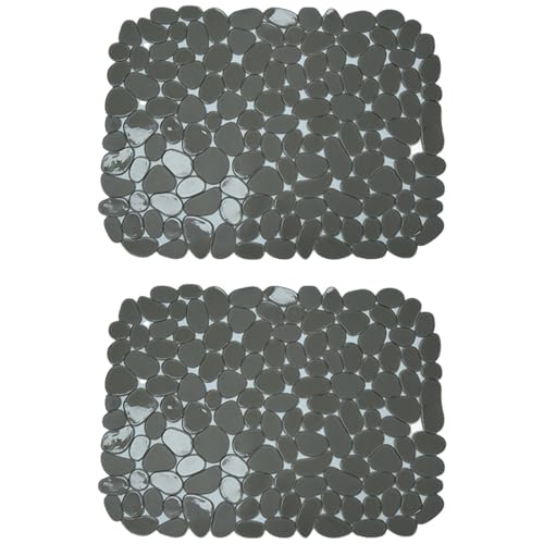 Matín de fregadero de cocina de 2 piezas, protector de fregadero de PVC sin deslizamiento 12x15.6 alfombrillas resistentes al calor y protectores para fregadero de acero inoxidable o alfombrilla de p