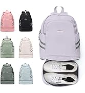 coofay Small Gym Backpack For Women Waterproof Backpack With Shoe Compartment Lightweight Travel ...