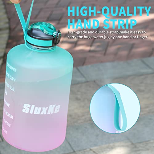 SLUXKE Trinkflasche Sport - 2.2 L / 3.78 L Wasserflasche I Große Sportflasche I BPA Frei I Water Jug I Wasserflasche 2.2… - Image 6