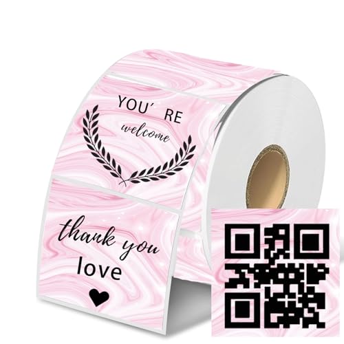Étiquettes thermiques roses 5,1x7,6 cm pour imprimante de bureau - Lot de 500 pièces