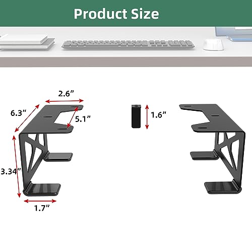 Image of Under Desk Storage Mount Compatible for Xbox Series S,Under Desk Holder Compatible for Xbox One S /X,Xbox 360,Metal Under Desktop Storage Mount,Desktop Mini PC Holder