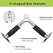 6 Pieces Cable Machine Accessories Set - LAT Bar Cable Machine Attachment, Double D Handle, V-Shaped Bar, Tricep Rope, Rotating Straight Bar & Ankle Straps, for Arm Strength Workout Training
