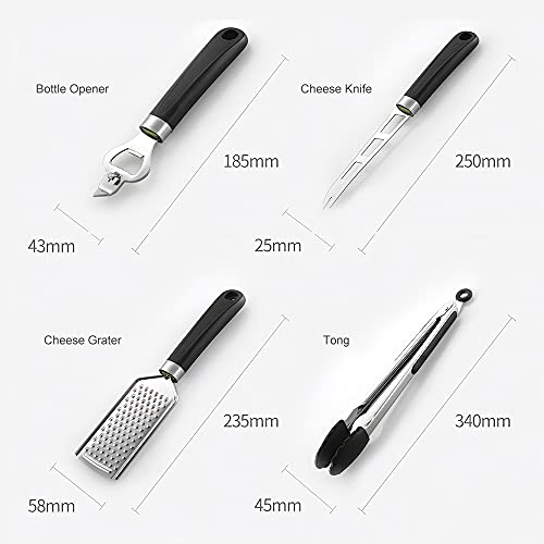 Utensílio de silicone, KKcare Conjunto de utensílios de cozinha 16 unidades de silicone antiaderente