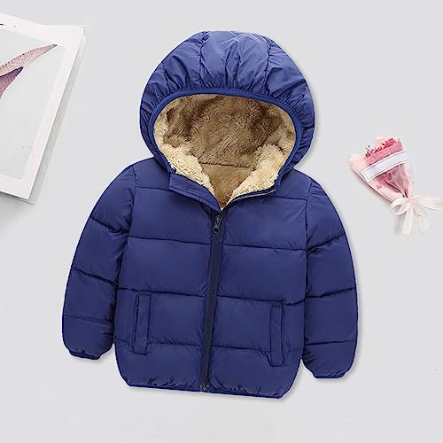 Girls and Toddler's Winter Coat Kids Fleece Lined Hooded Quilted Bubble Puffer Jacket Lightweight Boy Clothes 5t3