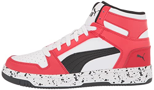 Puma Men's Rebound Layup Sneaker, White Black-High...