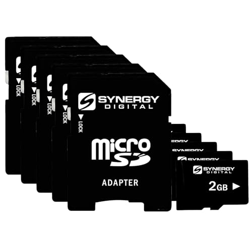 Synergy Digital 2GB Micro SD Secure Digital Memory Cards, Compatible with Samsung Galaxy Amp Cell Phone - Pack of 5