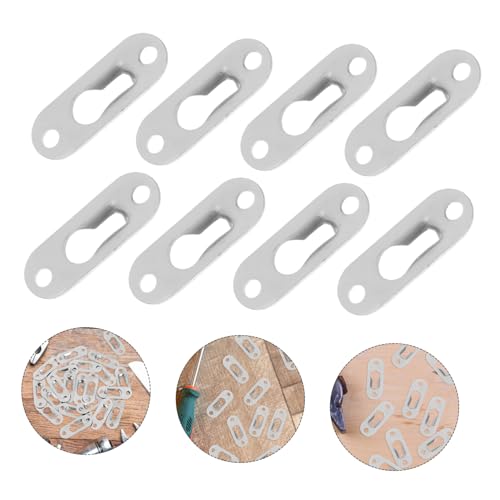 Image of 20Pcs Heavy Duty Metal Hooks for Picture Frames and Mirrors Convex Design Wall Mount Brackets with Screws Versatile Hanging Hardware for Home Organization