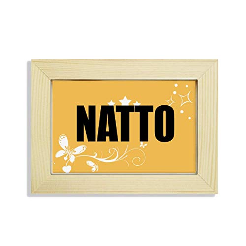 Natto légumes avec fleurs en bois peint pour décoration culinaire et art de table