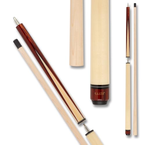Elite ELBJP Break/Jump Pool Cue - Cherry Stain, Natural Maple Points, and Cream Overlay - 18oz