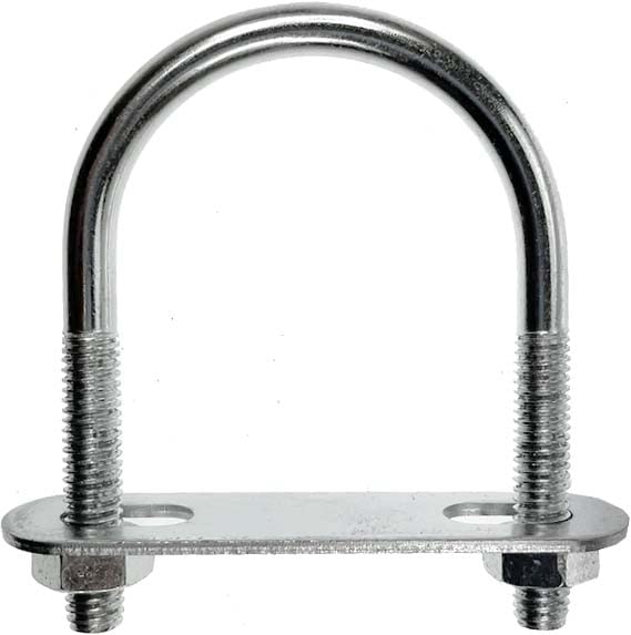 SWORDFISH 8233 Zinc Plated Round Type U Bolts (3/8-16 X 2-1/2 X 3-5/8, Round), Pack of 4 Pieces