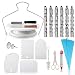 Produktbild AISE 73 Stück Edelstahl Düsen Set, Spritzbeutel Kuchen Rohrleitungen Ausrüstung für Kuchen Cupcake Dessert, Backzubehör Kit DIY Kuchen Cupcake Dekorieren Zuckerguss Tipps Set Werkzeuge