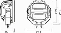 Osram ROUND MX260-CB, LED Zusatzscheinwerfer für Nah- und Fernlicht, Combo, 3500 Lumen, Lichtstrahl bis zu 350 m, LED Arbeitsscheinwerfer mit Standlicht, ECE Zulassung, LEDDL112-CB – Ansicht 6
