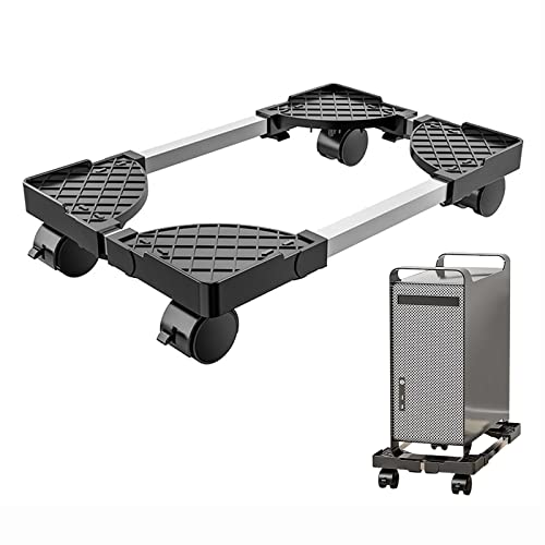 Soporte Ajustable para Torre de PC con Ruedas, para Monitor y CPU, Móvil, Negro miniatura 1