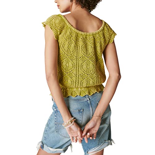 Image of Lucky Brand Womens Lucky Brand Women's Flutter Sleeve Knit PulloverPullover Sweater