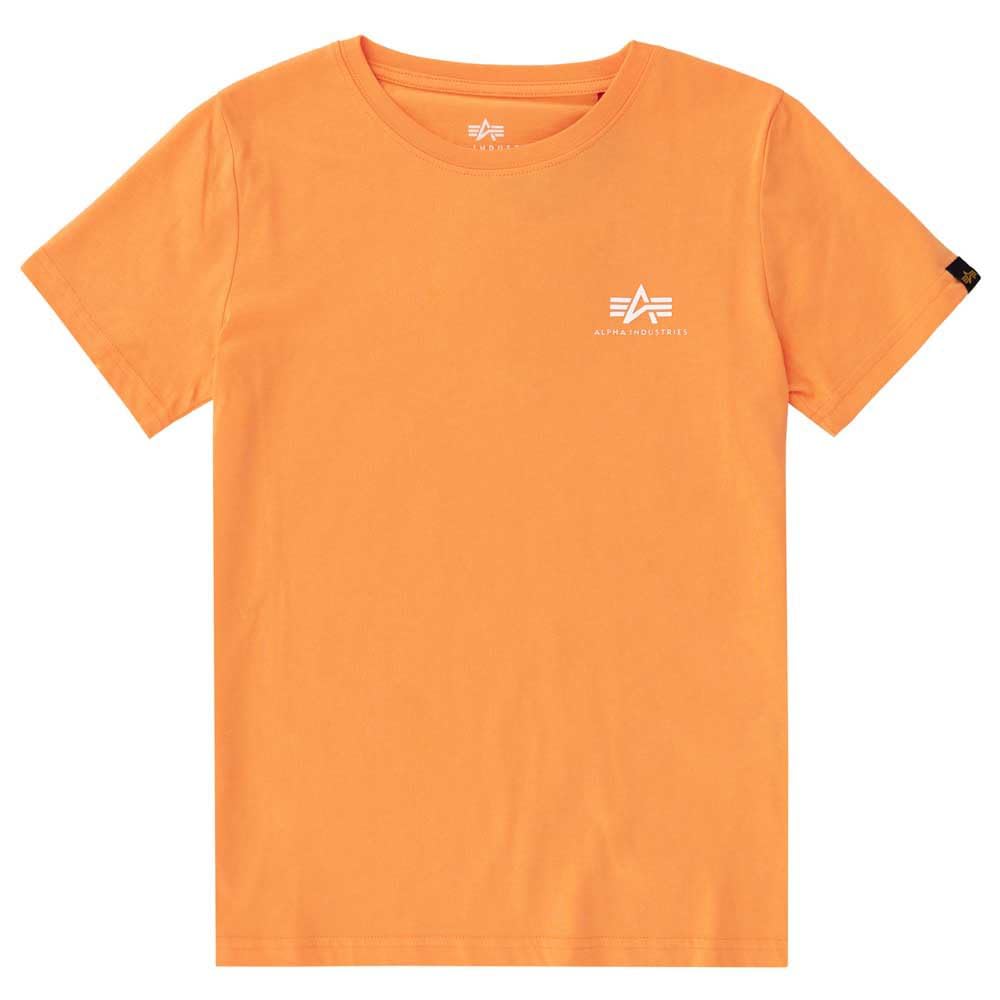 Alpha Industries Basic T Small Logo T-Shirt for Kids and Teens Tangerine