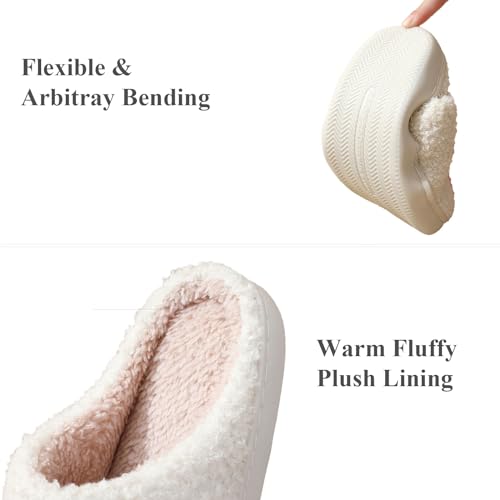 Womens Mens Slip on House Slippers Memory Foam Slippers Scuff Outdoor Indoor Warm Plush Bedroom Shoes4